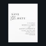 Modern Minimalist Black and White Save the Date Postcard<br><div class="desc">Designed to coordinate with our Stylish Script wedding collection,  this customisable Save the Date Postcard,  features a sweeping script calligraphy text paired with a classy serif & modern sans font in black. Matching items available.</div>