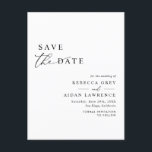 Modern Minimalist Black and White Save the Date Postcard<br><div class="desc">Designed to coordinate with our Stylish Script wedding collection,  this customisable Save the Date Postcard,  features a sweeping script calligraphy text paired with a classy serif & modern sans font in black. Matching items available.</div>