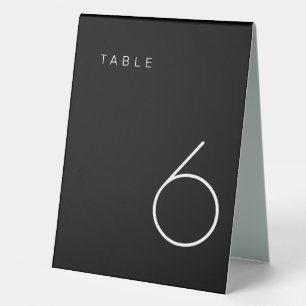 Modern Minimalist Black and White Table Number 1