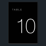 Modern Minimalist Black and White Table Number 10<br><div class="desc">This Modern Minimalist Table Number is perfect for wedding table numbers or any table number party needs! Fully customisable!</div>