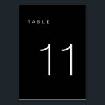 Modern Minimalist Black and White Table Number 11<br><div class="desc">This Modern Minimalist Table Number is perfect for wedding table numbers or any table number party needs! Fully customisable!</div>