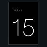 Modern Minimalist Black and White Table Number 15<br><div class="desc">This Modern Minimalist Table Number is perfect for wedding table numbers or any table number party needs! Fully customisable!</div>
