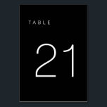 Modern Minimalist Black and White Table Number 21<br><div class="desc">This Modern Minimalist Table Number is perfect for wedding table numbers or any table number party needs! Fully customisable!</div>
