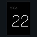 Modern Minimalist Black and White Table Number 22<br><div class="desc">This Modern Minimalist Table Number is perfect for wedding table numbers or any table number party needs! Fully customisable!</div>