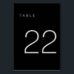 Modern Minimalist Black and White Table Number 22<br><div class="desc">This Modern Minimalist Table Number is perfect for wedding table numbers or any table number party needs! Fully customisable!</div>