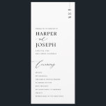 Modern Minimalist Black and White Unique Wedding Programme<br><div class="desc">Step into the elegance of simplicity with our Modern Minimalist Black and White Unique Wedding Program. Designed for couples who cherish sophistication without the frills, this program template features a chic, elegant minimalist design that gracefully guides your guests through your special day. From a traditional Christian church wedding to a...</div>