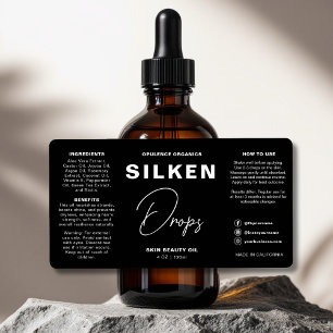 Modern Minimalist Black Beauty Cosmetic Bottle