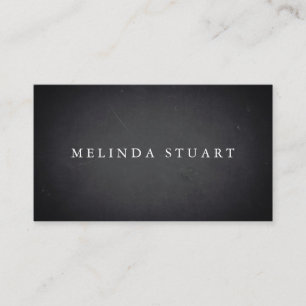 Modern Minimalist Black Chalkboard Business Card