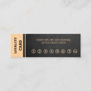 Modern Minimalist Black Chalkboard Loyalty Card