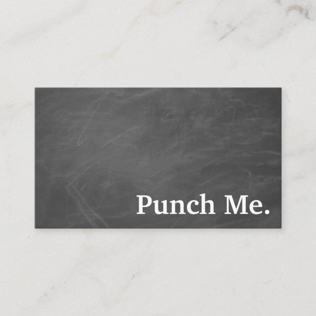 Modern Minimalist Black Chalkboard Loyalty Card (Front)