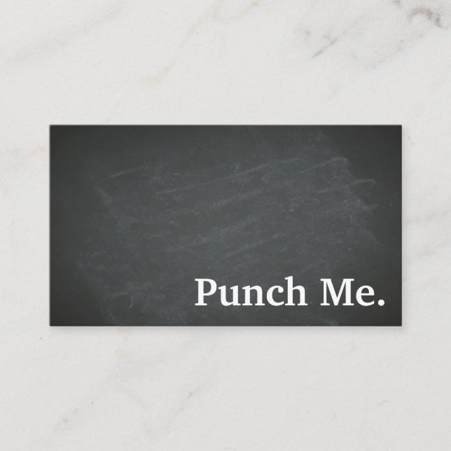 Modern Minimalist Black Chalkboard Loyalty Card (Front)