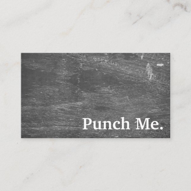 Modern Minimalist Black Chalkboard Loyalty Card (Front)