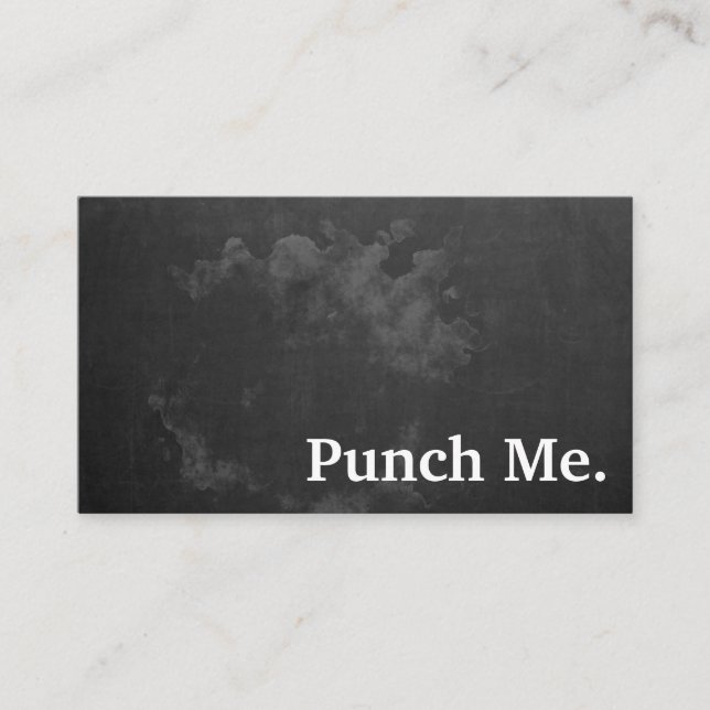 Modern Minimalist Black Chalkboard Loyalty Card (Front)