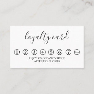 Modern Minimalist Black Chalkboard Loyalty Card