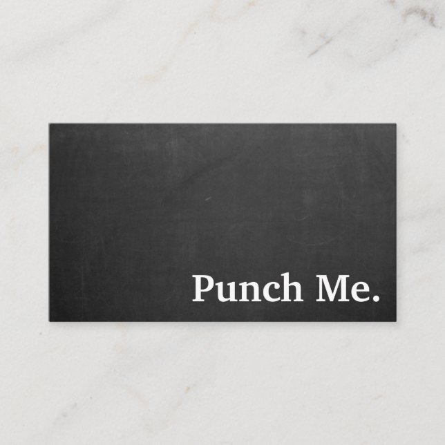 Modern Minimalist Black Chalkboard Loyalty Card (Front)