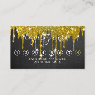 Modern Minimalist Black Chalkboard Loyalty Card