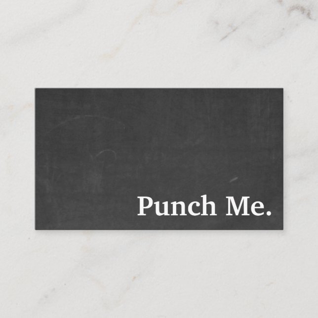 Modern Minimalist Black Chalkboard Loyalty Card (Front)