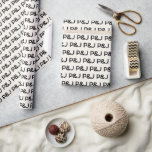 Modern Minimalist Black custom monogram wedding Wrapping Paper<br><div class="desc">custom monogram pattern wrapping paper in cream and black is the perfect wedding wrapping paper. Perfect for a personalised wedding present, newlywed gift or even a first christmas gift wrapping. It also features a modern minimalist font for the retro lovers and contemporary minimalists. This Gift Wrap will make an unforgettable...</div>