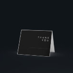 Modern Minimalist | Black Folded Thank You Card<br><div class="desc">This modern minimalist | black folded thank you card is perfect for your classy boho wedding. Its simple, unique abstract design accompanied by a contemporary minimal script and a black and white colour palette gives this product a feel of elegant formal luxury while staying simplistic, chic bohemian. Keep it as...</div>