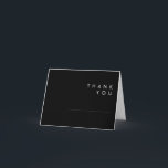 Modern Minimalist | Black Folded Thank You Card<br><div class="desc">This modern minimalist | black folded thank you card is perfect for your classy boho wedding. Its simple, unique abstract design accompanied by a contemporary minimal script and a black and white colour palette gives this product a feel of elegant formal luxury while staying simplistic, chic bohemian. Keep it as...</div>