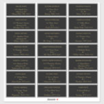 Modern Minimalist | Black Gold guest address label<br><div class="desc">This modern minimalist black gold guest address label is perfect for your modern wedding. This design features gold elegant calligraphy with a black background to match your traditional minimalist wedding or simple boho wedding in the spring, summer, or fall. Please feel free to reach out to us with any questions...</div>