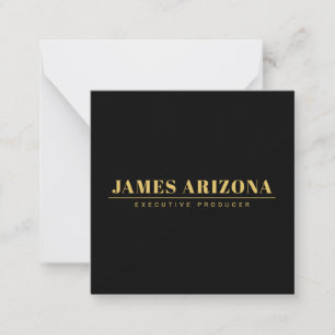 Modern Minimalist Black Gold Professional Trendy Card