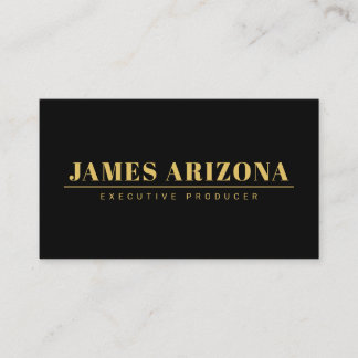 Modern Minimalist Black Gold Professional Trendy Enclosure Card