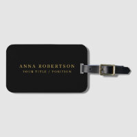 Modern Minimalist Black Gold Professional Trendy