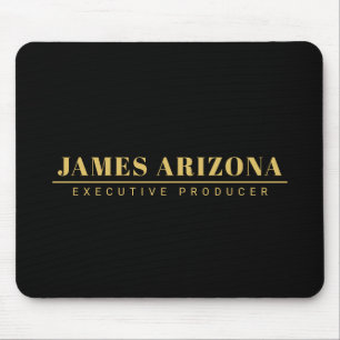 Modern Minimalist Black Gold Professional Trendy Mouse Mat