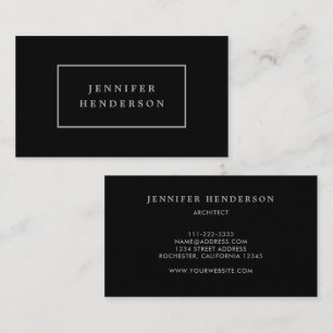 Modern minimalist black gray professional business card
