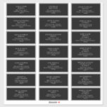 Modern Minimalist | Black Guest Address labels<br><div class="desc">These modern minimalist | black guest address labels are perfect for your classy boho wedding. Its simple, unique abstract design accompanied by a contemporary minimal script and a black and white colour palette gives this product a feel of elegant formal luxury while staying simplistic, chic bohemian. Keep it as is,...</div>