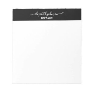 Modern Minimalist Black Notepad