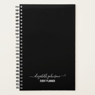 Modern Minimalist Black Planner