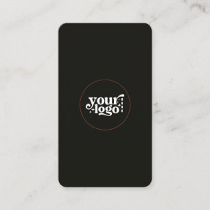 Modern Minimalist Black QR Code Business Card
