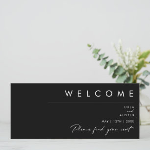 Modern Minimalist Black Seating Chart Header