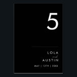 Modern Minimalist | Black Table Number<br><div class="desc">This modern minimalist | black table number is perfect for your classy boho wedding. Its simple, unique abstract design accompanied by a contemporary minimal script and a black and white colour palette gives this product a feel of elegant formal luxury while staying simplistic, chic bohemian. Keep it as is, or...</div>