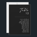 Modern Minimalist | Black Table Number Chart<br><div class="desc">This modern minimalist | black table number chart is perfect for your classy boho wedding. Its simple, unique abstract design accompanied by a contemporary minimal script and a black and white colour palette gives this product a feel of elegant formal luxury while staying simplistic, chic bohemian. Keep it as is,...</div>