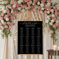 Modern Minimalist Black Wedding Seating Chart