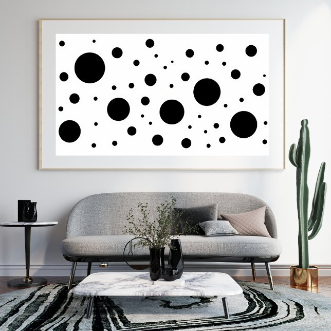 Modern Minimalist Black White Abstract Circle Photo Print (Creator Uploaded)