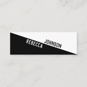 Modern Minimalist Black White - Business Card