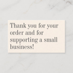 Modern Minimalist Black White Editable Thank You Business Card