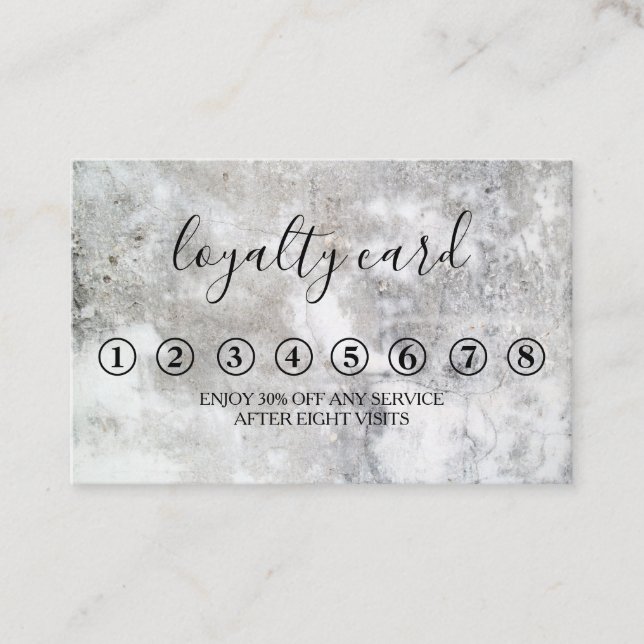 Modern Minimalist Black & White Loyalty Card (Front)
