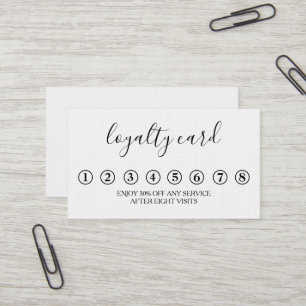 Modern Minimalist Black & White Loyalty Card