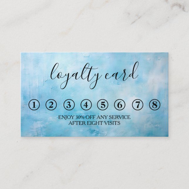 Modern Minimalist Black & White Loyalty Card (Front)