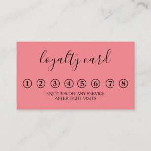 Modern Minimalist Black & White Loyalty Card