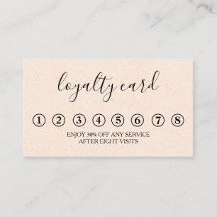 Modern Minimalist Black & White Loyalty Card