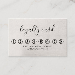 Modern Minimalist Black & White Loyalty Card