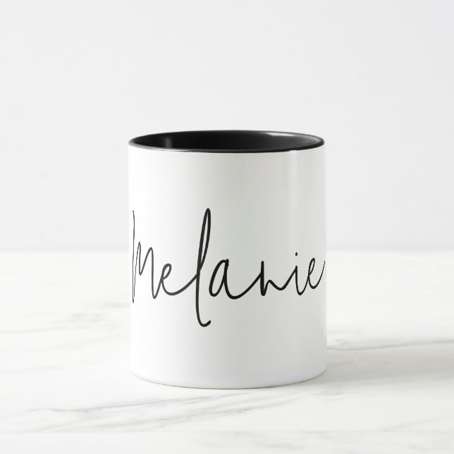 Modern Minimalist Black White Mug Gift (Center)