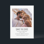 Modern Minimalist Black White Photo Wedding Save The Date<br><div class="desc">Modern Minimalist Black White Photo Wedding Save the Date</div>