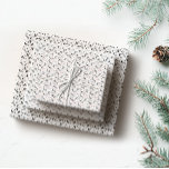 Modern Minimalist Black & White Simple Christmas Wrapping Paper Sheet<br><div class="desc">It is a set of 3 Wrapping Paper Sheets featuring elegant Christmas pattern in rose,  beige,  browns and greys. View the collection link on this page to see all of the matching items in this beautiful design.</div>
